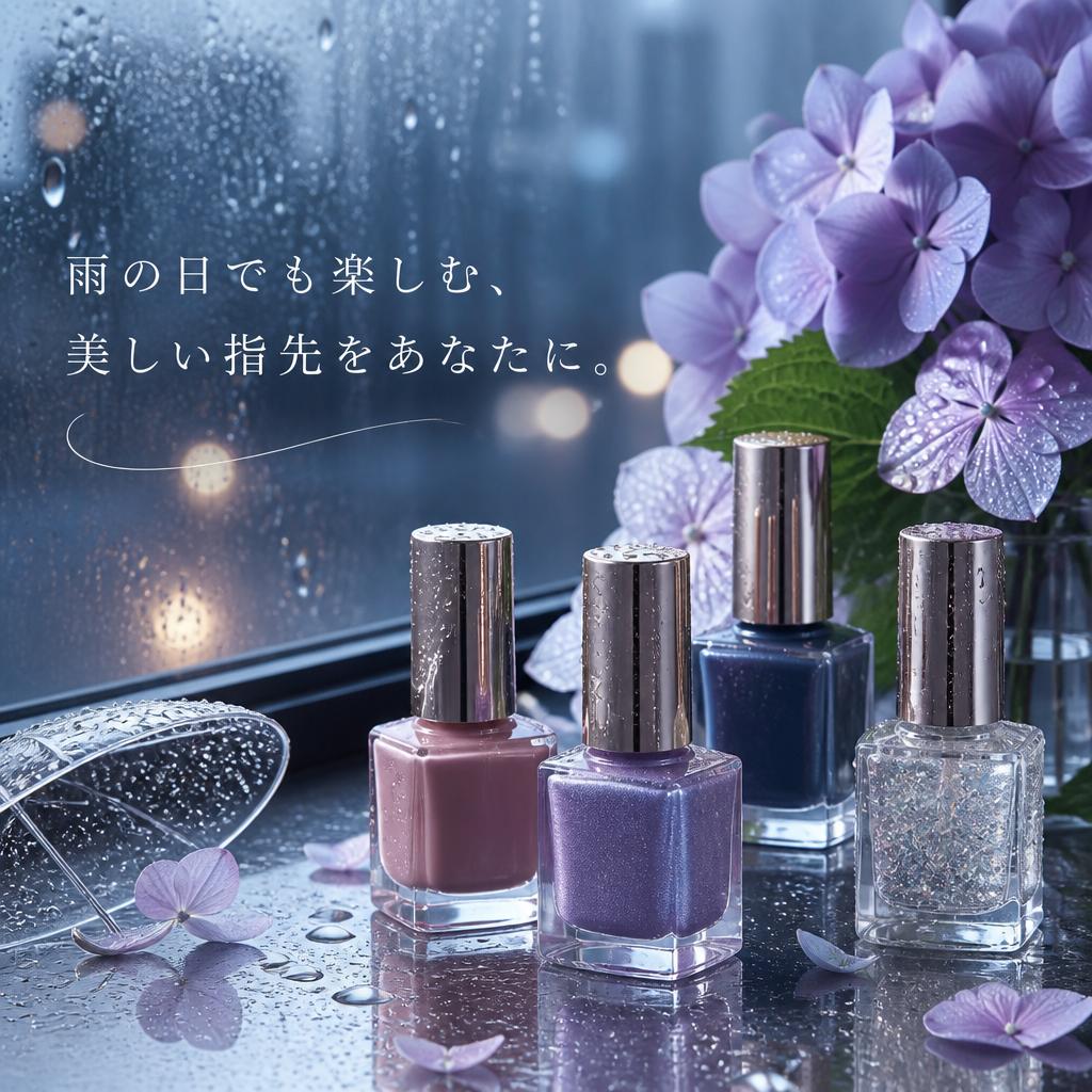 雨の日でも楽しむ、美しい指先をあなたに。