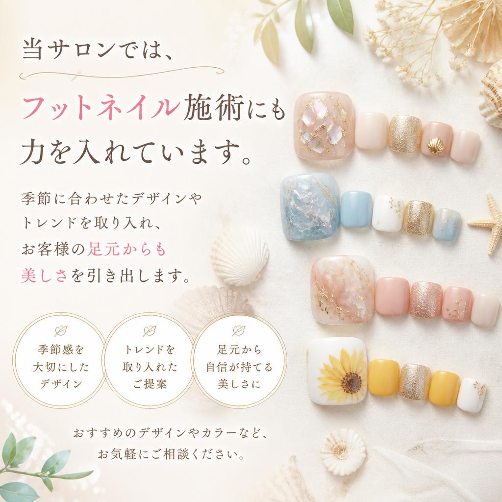 フットネイル施術の専門性